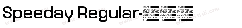 Speeday Regular字体转换